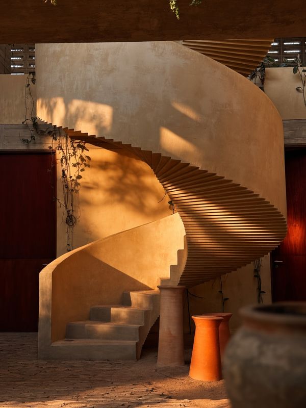 Ennea's sculptural spiral staircase